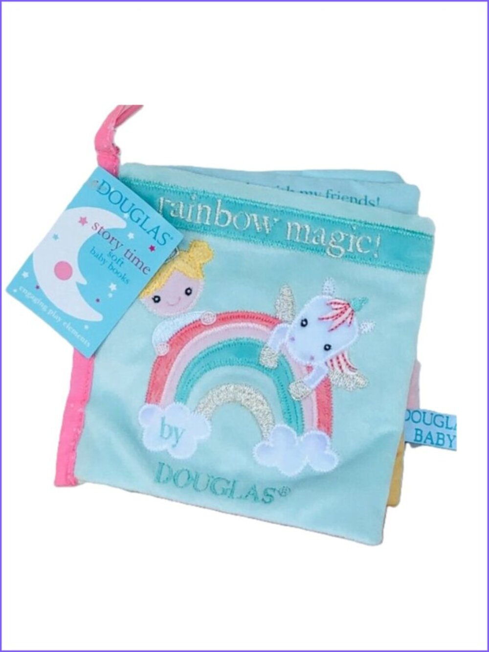 New w/ Tag-Douglas Baby Soft Plush Activity Book  Rainbow Magic 0+